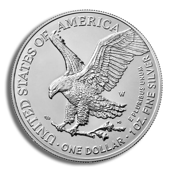 2022-W Burnished Silver Eagle with Box & COA - Image 3