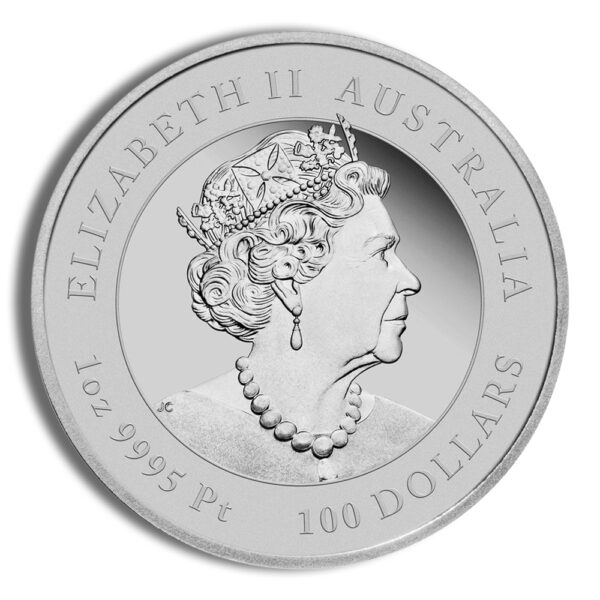 2023 1 oz Australia Platinum Lunar Rabbit BU - Series III - Image 2