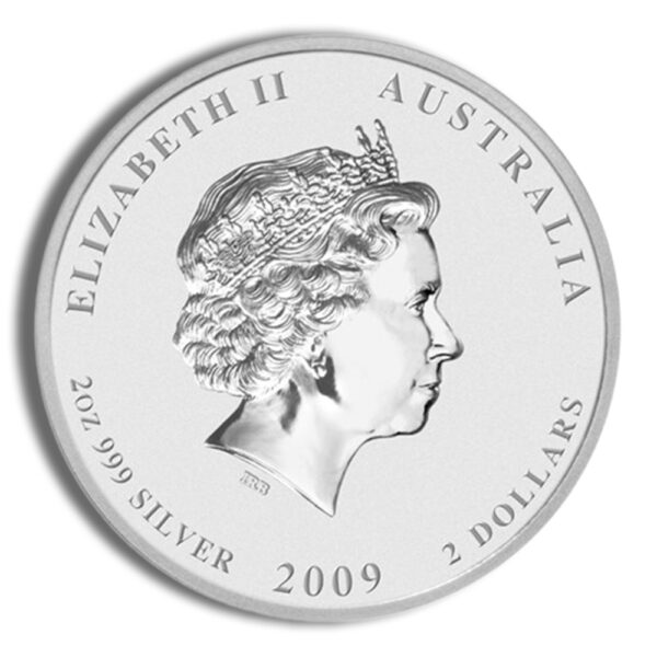 2009 1/2 oz Australia Silver Lunar Ox BU - Series II - Image 2