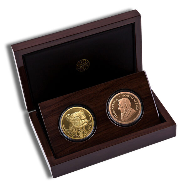 2023 2-Coin Gold South African Krugerrand & Big 5 Leopard Set - Proof