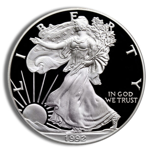 1992-S Proof Silver Eagle with Box & COA - Image 2