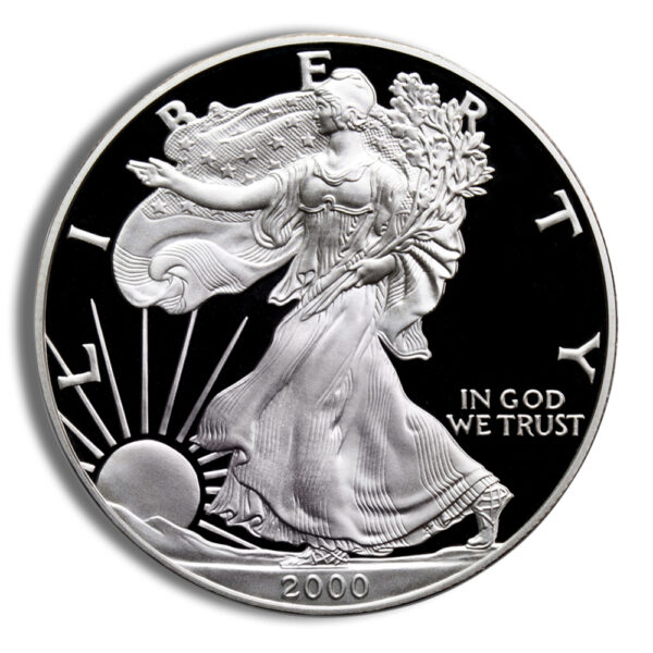 2000-P Proof Silver Eagle with Box & COA - Image 2