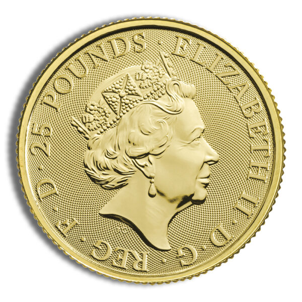 2020 1/4 oz Great Britain Queen's Beast Gold Coin - White Horse - Image 2