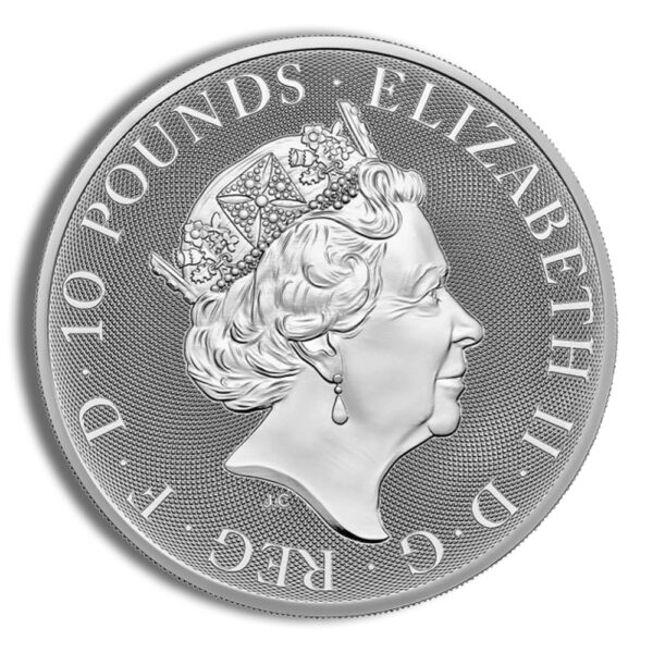 2023 10 oz Silver Great Britain Tudor Beasts - Yale of Beaufort - Image 2