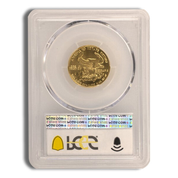 1986 1/4 oz Gold Eagle $10 PCGS MS69 - Image 2