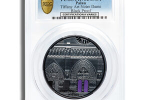 2021 5 oz Palau Silver Tiffany Art Notre Dame PCGS PF70