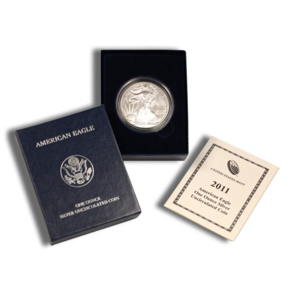 2011-W Burnished Silver Eagle with Box & COA