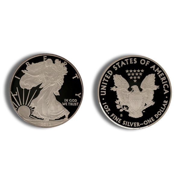 2012-S 2-Coin Silver Eagle 75th Anniversary San Francisco Set - Image 2