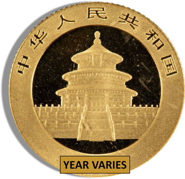 3 gram China Gold Panda - BU - Sealed (Year Varies) - Image 2