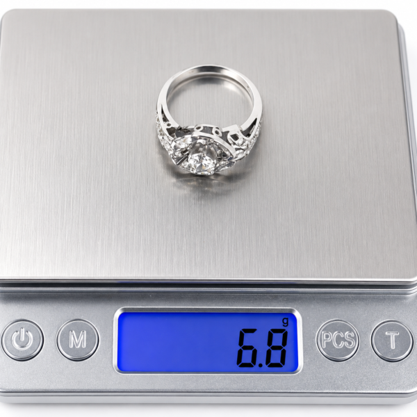Vintage Platinum Diamond Halo Engagement Ring Art Deco Style Size 6.5 - Image 8