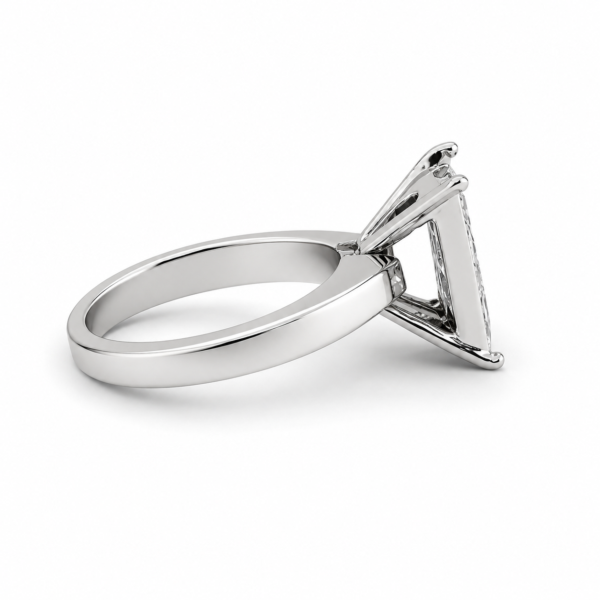 Estate 14K White Gold Princess Cut Diamond Cluster Ring Designer Size 6.5 - Image 4