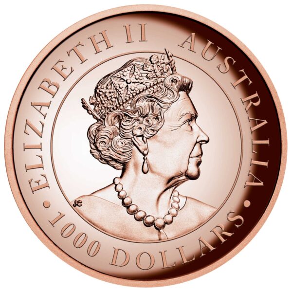 2021 Kimberley Sunset 5oz Rose Gold Proof High Relief Pink Diamond Coin - Image 3