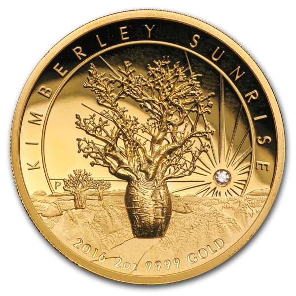 Kimberly Sunrise 2016 2oz 9999 Gold Proof High Relief Coin