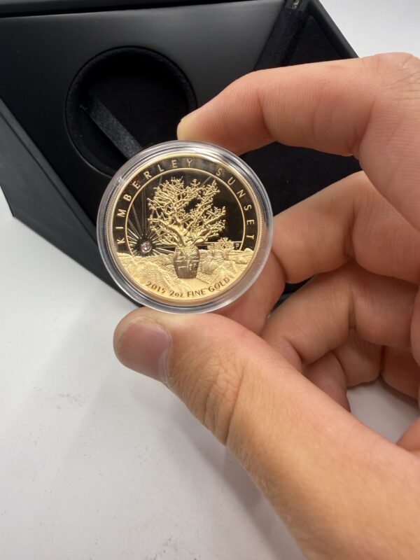 2015 Kimberly Sunset 2oz Pink Gold Proof High Relief Coin