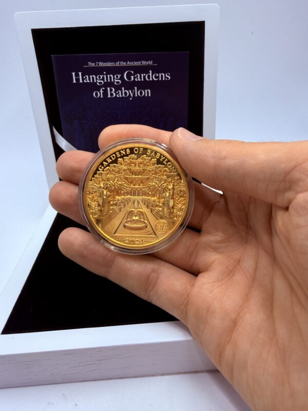 2024 Solomon Islands "Hanging Gardens of Babylon" $50 100g Gold Coin - Image 4