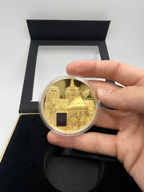 Tiffany Art 2021 - Metropolis Paris 5oz Gold - Palau $500 - with Stained Glass - Image 6