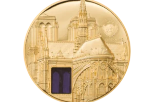 Tiffany Art 2021 - Metropolis Paris 5oz Gold - Palau $500 - with Stained Glass