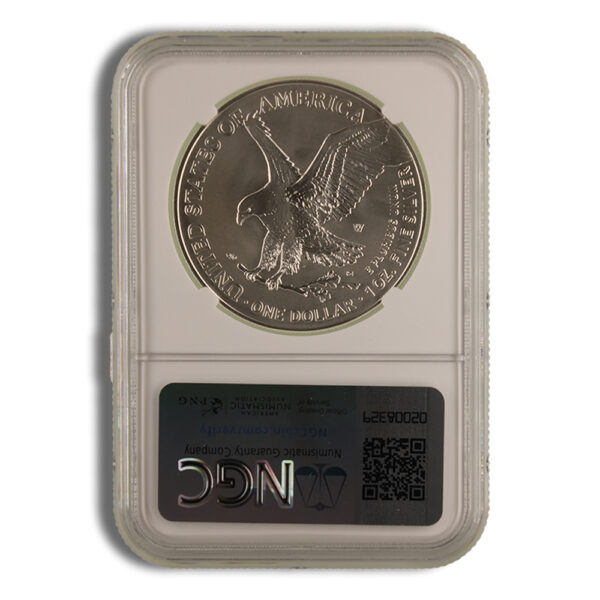 2022-W Burnished Silver Eagle NGC MS70 - Image 2