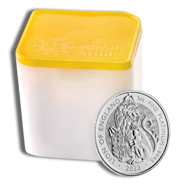 2022 1 oz Great Britain Tudor Beast Platinum Coin - Lion of England - Image 3