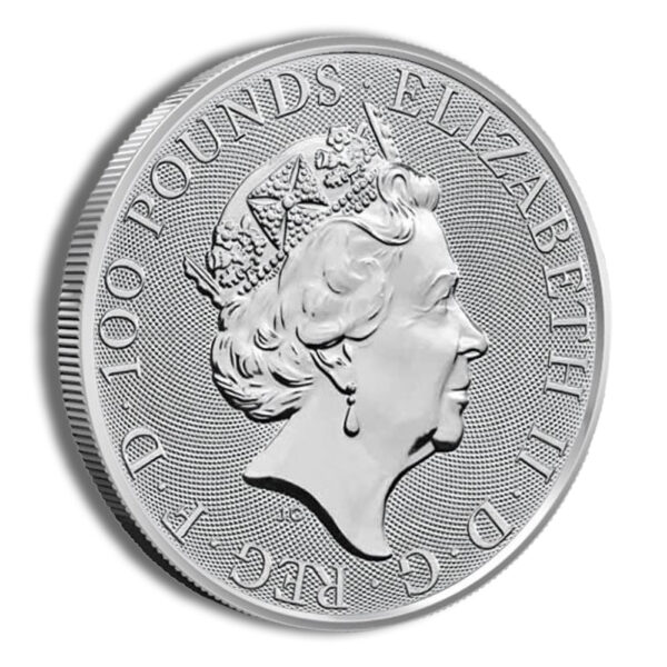 2022 1 oz Great Britain Tudor Beast Platinum Coin - Lion of England - Image 2