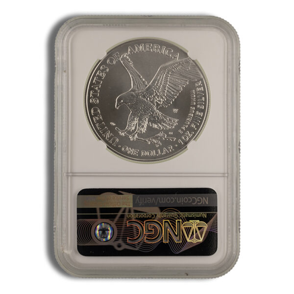 2021-W Burnished Silver Eagle NGC MS70 ER (Type 2) - Image 2