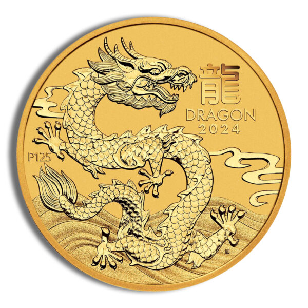 2024 2 oz Australia Gold Lunar Dragon BU - Series III