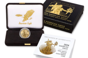 2024-W 1/10 oz Proof Gold Eagle $5 - Box & COA