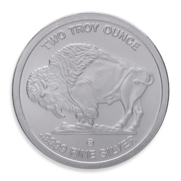 2 oz Silver Round - Buffalo Design - Image 2