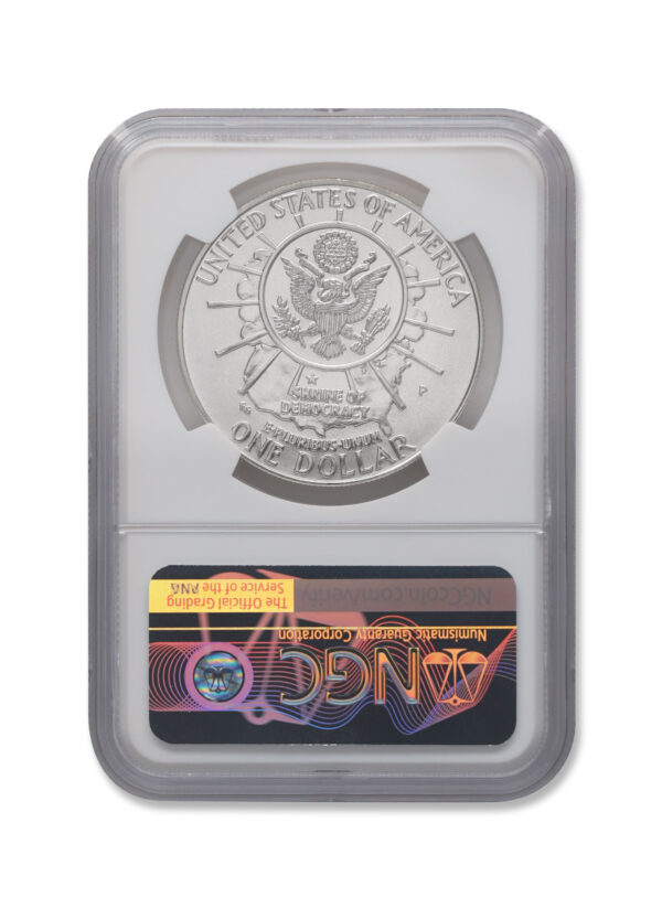 1991-P $1 Mt. Rushmore Silver Commem - NGC MS70 - Image 2