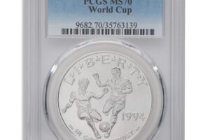 1994-D $1 World Cup Silver Commem - PCGS MS70