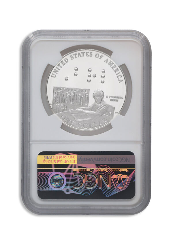 2009-P $1 Louis Braille Silver Commem - NGC PF70 - Image 2