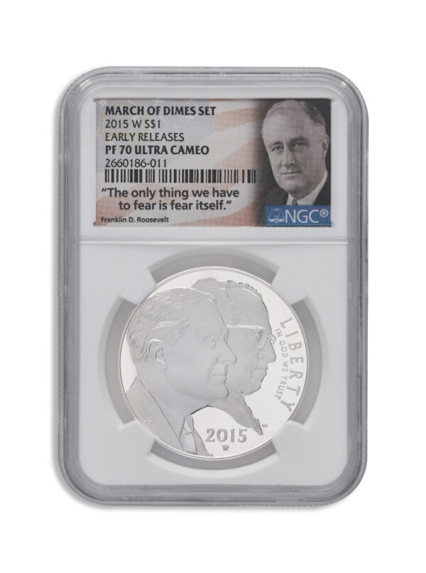 2015-W $1 March of Dimes Silver Commem - NGC PF70