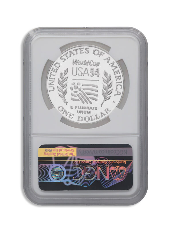 1994-S $1 World Cup Silver Commem - NGC PF70 - Image 2