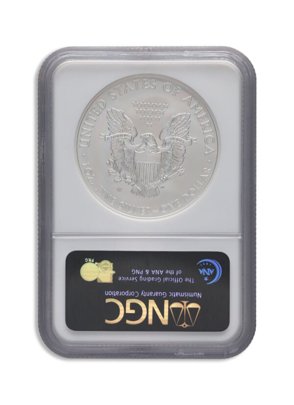 2008-W Burnished Silver Eagle NGC MS70 ER - Image 2
