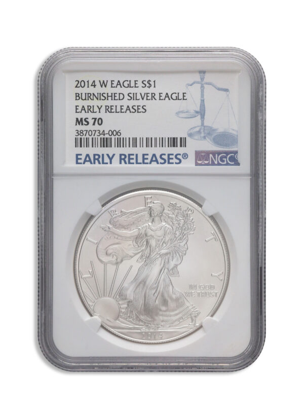 2014-W Burnished Silver Eagle NGC MS70 ER