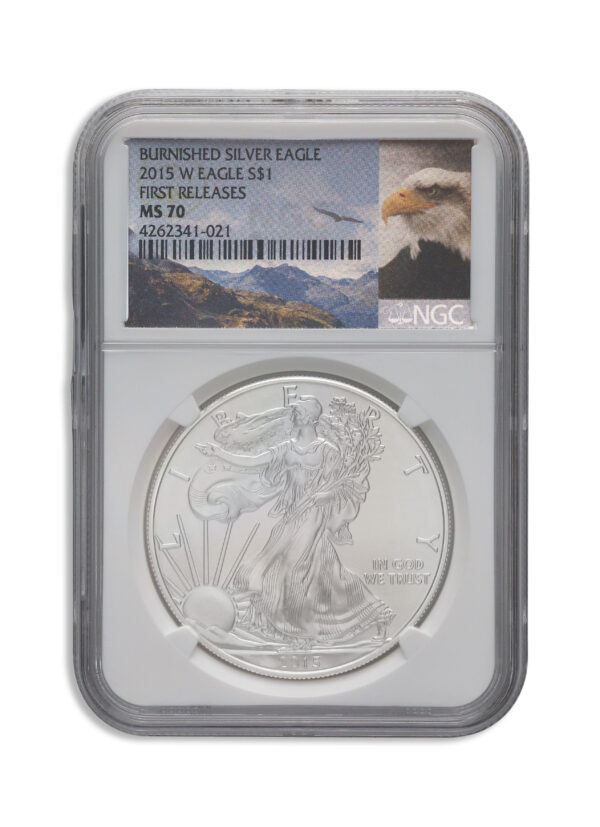 2015-W Burnished Silver Eagle NGC MS70 ER