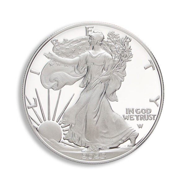2023-W Proof Silver Eagle with Box & COA - Image 2