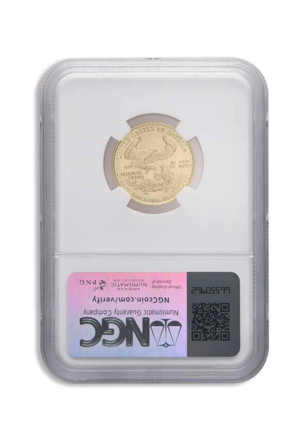 1992 1/4 oz Gold Eagle $10 NGC MS70 - Image 2
