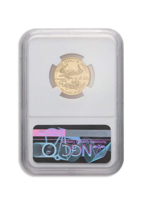 1994 1/4 oz Gold Eagle $10 NGC MS70 - Image 2