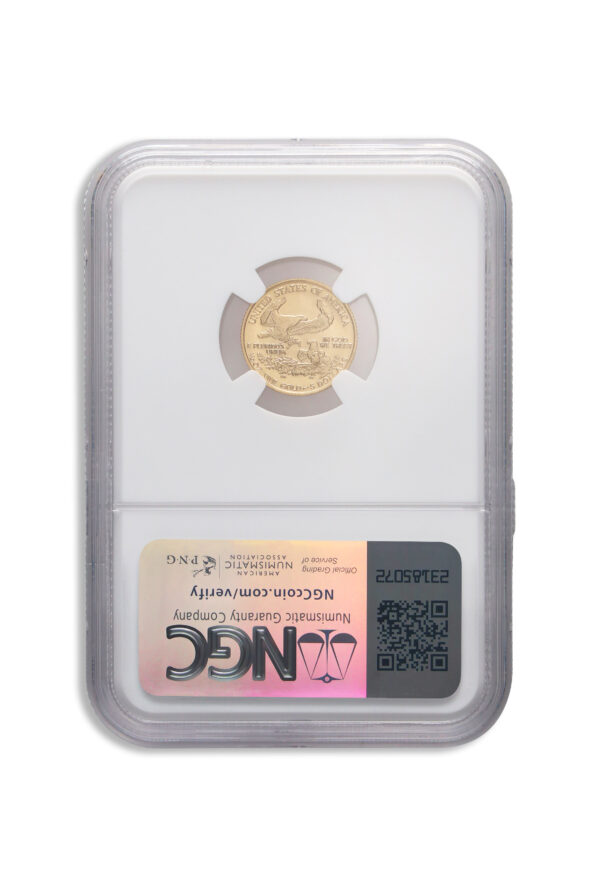 1986 1/10 oz Gold Eagle $5 NGC MS70 - Image 2