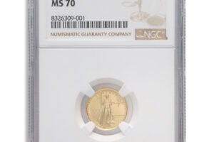1987 1/10 oz Gold Eagle $5 NGC MS70