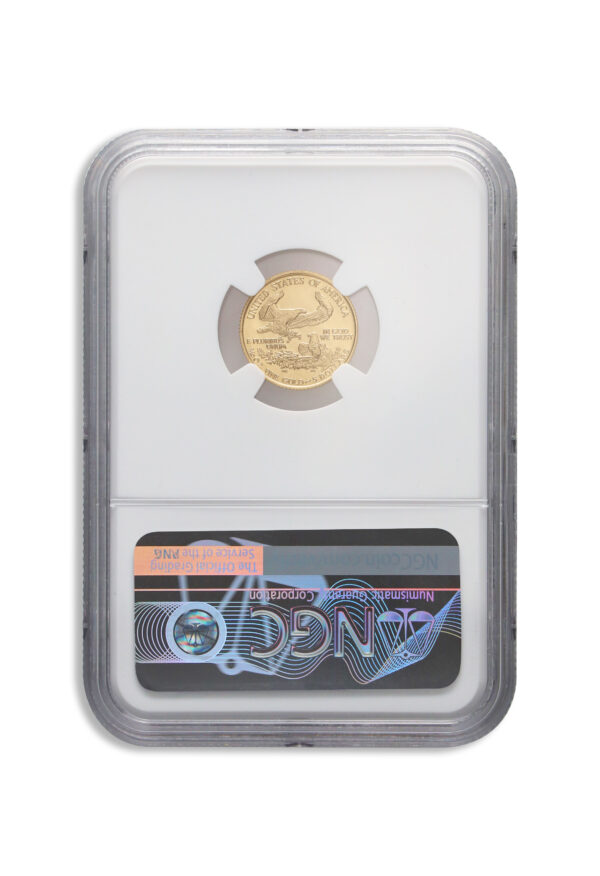 1989 1/10 oz Gold Eagle $5 NGC MS70 - Image 2
