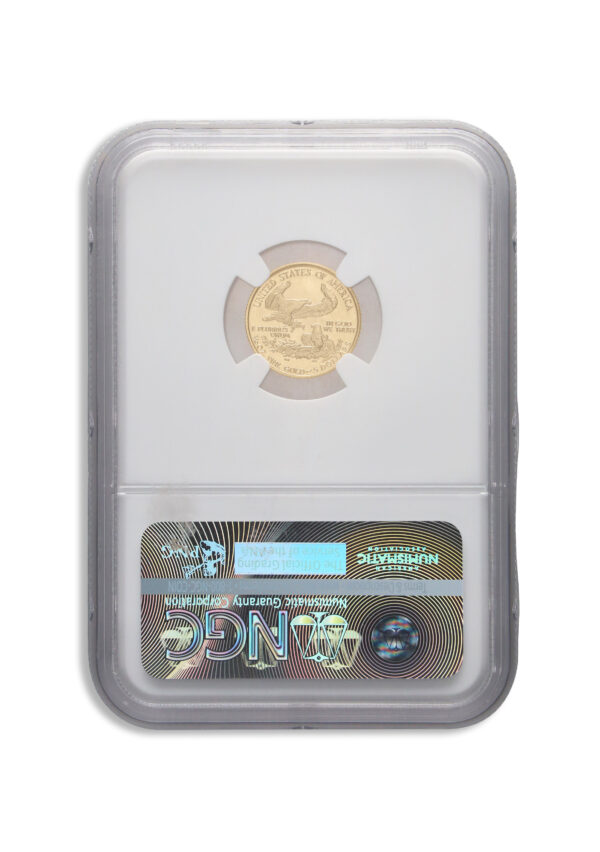 1991 1/10 oz Gold Eagle $5 NGC MS70 - Image 2