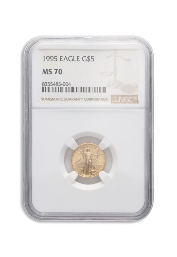 1995 1/10 oz Gold Eagle $5 NGC MS70