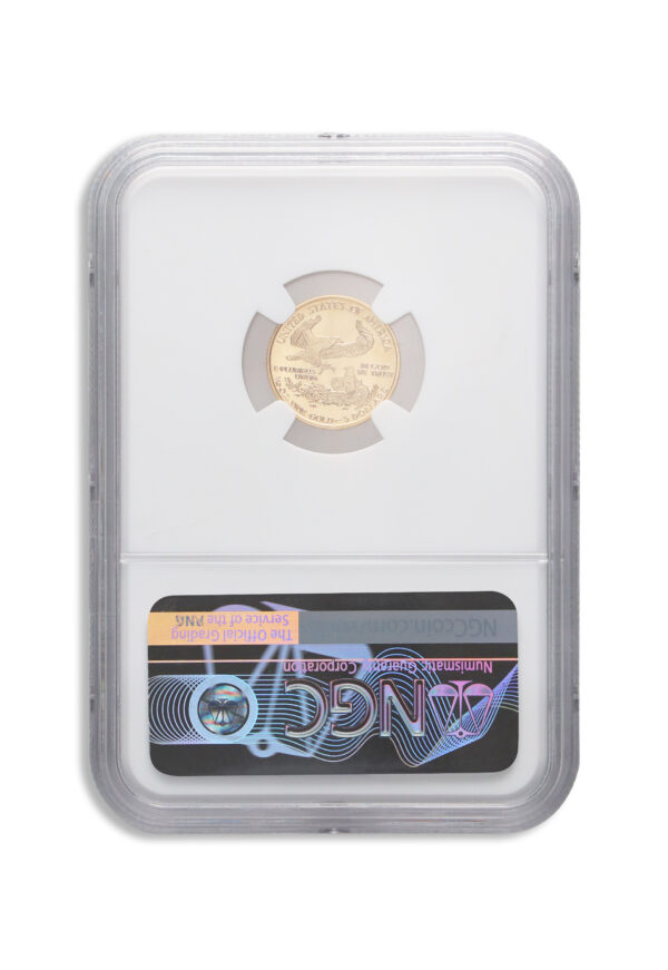 1995 1/10 oz Gold Eagle $5 NGC MS70 - Image 2
