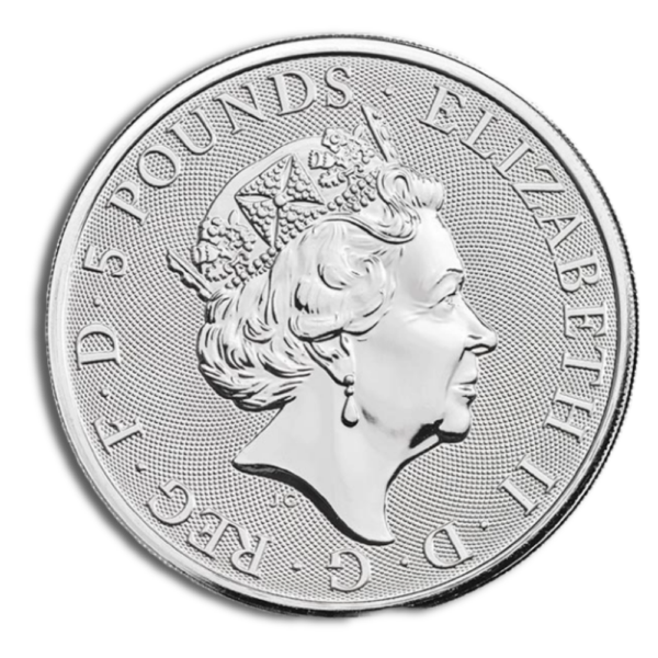 2 oz Silver Great Britain Queen's Beasts (Year/Design Varies) - Image 2