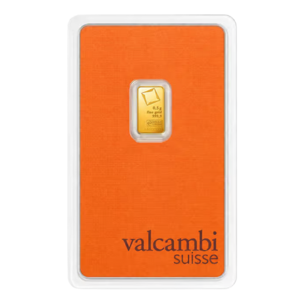 1/2 gram Gold Bar - Valcambi (Carded)