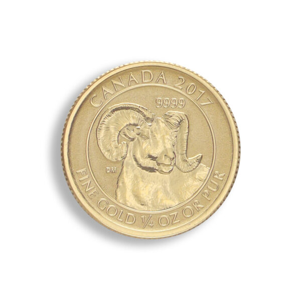 2017 1/4 oz Canadian Bighorn Sheep Gold Coin - Image 2