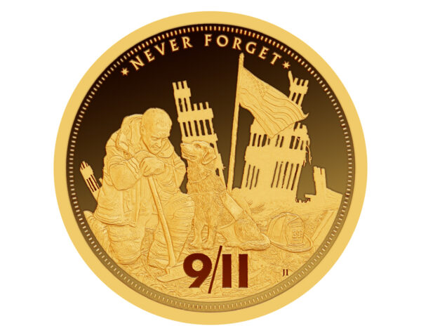 2021 1/8 oz Gold Solomon Islands 9/11 Anniversary Coin