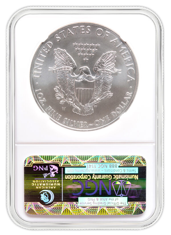2011-W Burnished Silver Eagle NGC MS70 Anni Set Designation - Image 2